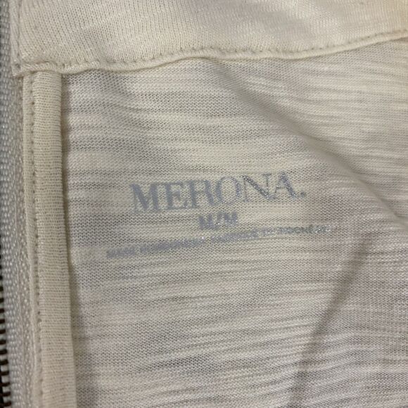 Merona Dress Womens Medium Stripe Belted Coastal Preppy Nautical Black Cream - Picture 13 of 15